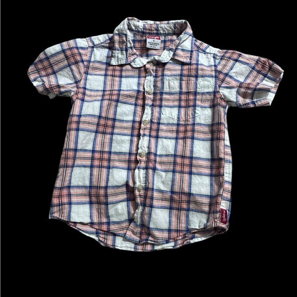 Wrangler Kids Plaid Shirt - White and Brown
